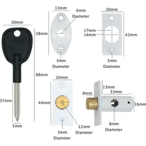 EAI - Rack Bolt - 37mm / 14mm Backset - White Coated