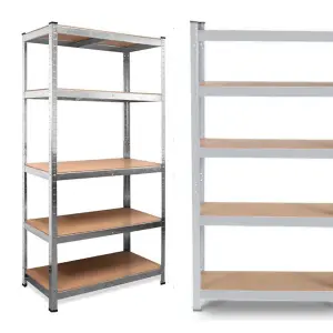 Garage Shelving 90cm Wide & 180cm High Heavy Duty 5 Tier Multipurpose Metal Racking Unit or Shelving Storage