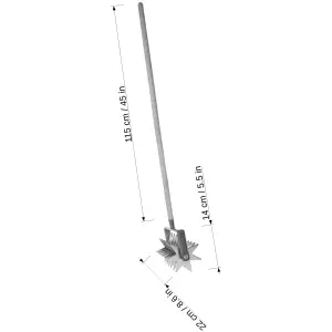 Cultivator, Rotary Hand Soil Scarifier Cultivator with Handle, 22 cm / 8.6 in Wide, Gardening and Farming Tool