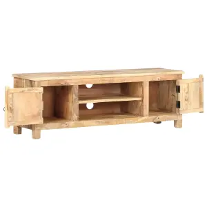 Berkfield TV Cabinet 120x30x40 cm Rough Mango Wood