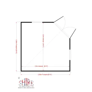 Shire Hampton 10x10 ft Toughened glass & 2 windows Pent Wooden Summer house - Assembly service included