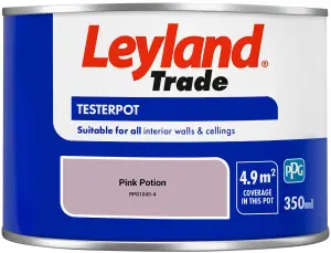 Leyland Trade Vinyl Matt Walls & Ceilings Emulsion Paint Pink Potion (PPG1045-4) 350ml Tester