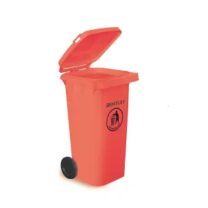 Charles Bentley Outdoor Household Waste Medium Rubbish 120 Litre Wheelie Bin