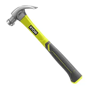 Ryobi Fibreglass Curved Claw Hammer (450g) RHHCC450