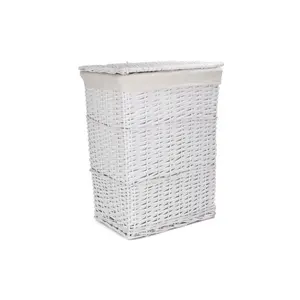 Wicker Laundry Hamper Basket Large (60 cm x 31 cm x 45 cm)