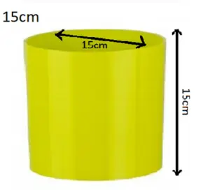 Cactus Plant Pot Round Plastic Pots Cylinder Modern Decorative Black 15cm