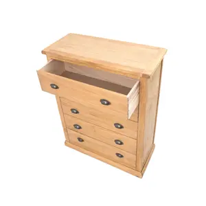 Lucca 5 Drawer Chest of Drawers Brass Cup Handle