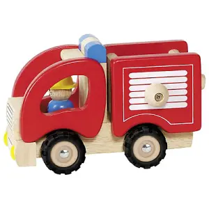 Goki Wooden Fire Engine Emergency Services Toy