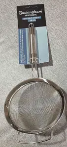 Buckingham Stainless Steel Fine Mesh Sieve 14 cm with Cook's Handle