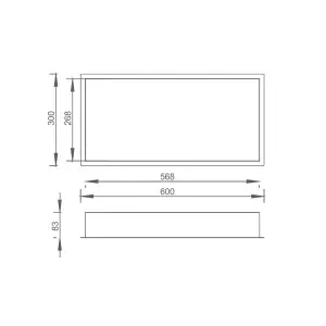 Pure Stainless Steel Wet Room Shower Niche Recessed Storage Shelf - 300x600mm