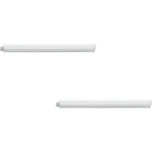 2 PACK Wall Flush Ceiling Light Colour White Shade White Plastic Bulb LED 3.2W