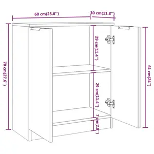 Jahmarley Sideboard 60x30x70 cm Engineered Wood Sonoma Oak