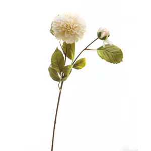 Hill Interiors Dahlia White Stem Faux Plant