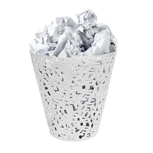 White WastePaper basket,Dust Bin, Office Paper Bin, Letters ,plastic