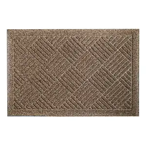 JVL Dirt Defender Scraper Doormat 40x60cm Square Beige