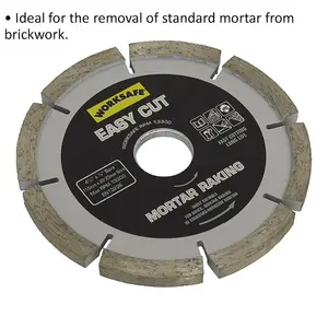 115mm Easy Cut Diamond Blade for Mortar Raking - 22mm Bore Size