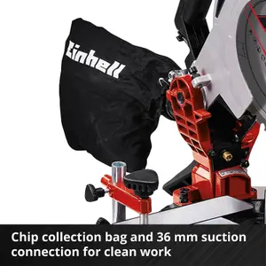 Einhell Cordless Compound Mitre Saw 210mm 18V Power X-Change  45 Degree Mitre 47 Degree Swivel TE-MS 18/210 Li Solo - Body Only