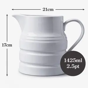 WM Bartleet & Sons Porcelain Traditional Churn Jug, 2.5 Pint