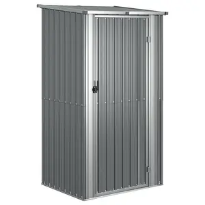 Eas Garden Shed Galvanised Steel Storage Shed Tool Organiser Grey