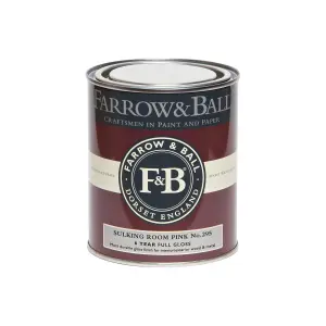 Farrow & Ball Sulking room pink Gloss Metal & wood paint, 750ml