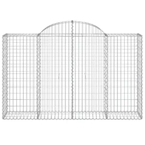 Berkfield Arched Gabion Baskets 13 pcs 200x50x120/140 cm Galvanised Iron