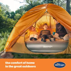 Silentnight Camping Collection Flock Airbed - Electric Pump - Grey - King