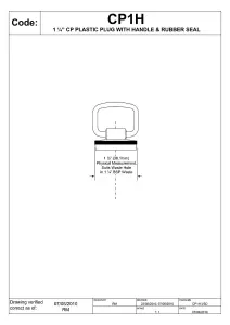 McAlpine CP1H Chrome Plated Plastic Plug with Handle and Rubber Seal