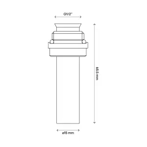 Flomasta Threaded Valve tail 15mm