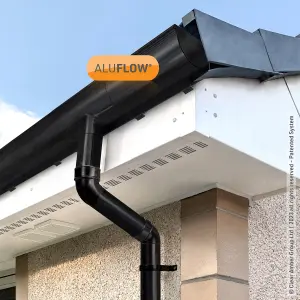 Aluflow Black Half round Union Bracket