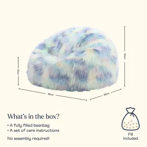 icon Unicorn Classic Faux Fur Bean Bag Chair