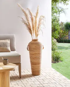 Decorative Vase ELATIA Rattan Natural