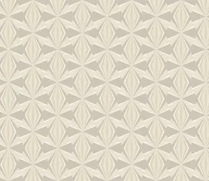 Hoopla Walls Sunray Diamond Warm Grey 10m Wallpaper Matt Smooth