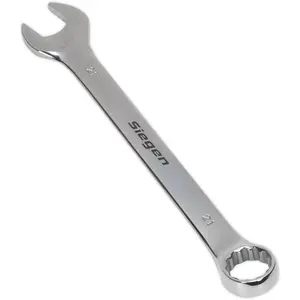 Premium 21mm Hardened Steel Combination Spanner - Polished Chrome Vanadium Wrench