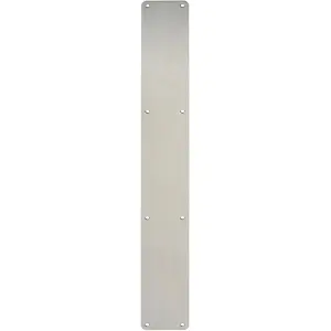 Plain Door Finger Plate 650 x 75mm Satin Stainless Steel Push Plate