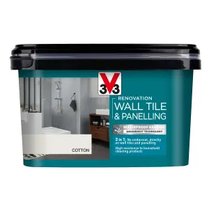 V33 Renovation Cotton Satinwood Wall tile & panelling paint, 2L