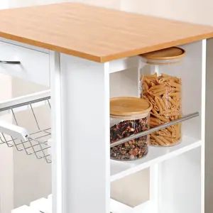 Wood Kitchen Cart