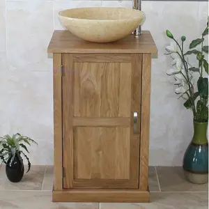 Cottrill 500mm Single Bathroom Vanity with Vessel Ceramic Basin Golden Onyx