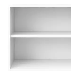 Prima Bookcase 4 Shelves with 2 Doors in White