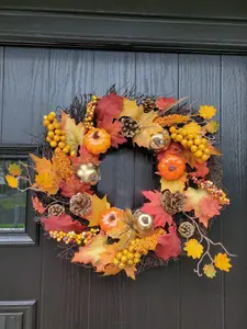 Best Artificial 50cm Wicker Autumn Winter Halloween Wreath