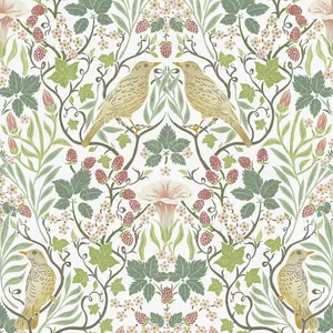 Galerie Heritage Green Summer Garden Floral Wallpaper Roll