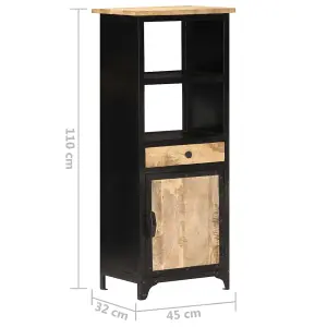 Berkfield Highboard 45x32x110 cm Solid Mango Wood