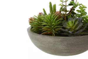 Fiori Stone Effect Pot Mixed Succulent Artificial Plant Foliage