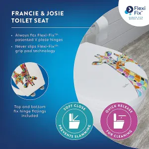 Croydex Francie & Josie Flexi-Fix™ Toilet Seat-Steven Brown