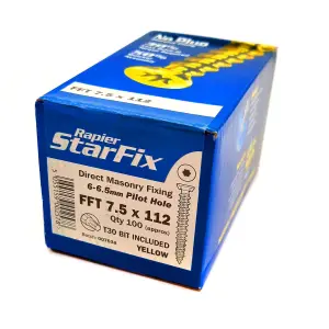 Rapierstar StarFix FFT Masonry Screw (100 Pack) - 112mm