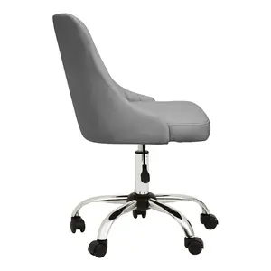 Interiors by Premier Brent Grey Leather Effect Home Office Chair