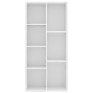 Berkfield Book Cabinet White 50x25x106 cm Engineered Wood