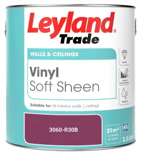 Leyland Trade Vinyl Soft Sheen Walls & Ceilings Emulsion Paint (3060-R30B) - 2.5L