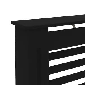 Berkfield Radiator Cover Black 172x19x81 cm MDF