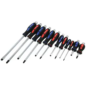 Pound-Through Screwdriver Set - 12 Piece Flat/ phlips Combination (Neilsen CT0710)