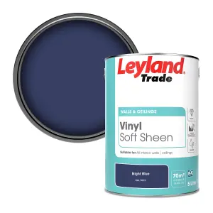 Leyland Trade Vinyl Soft Sheen Walls & Ceilings Emulsion Paint Night Blue (RAL 5022) - 5L